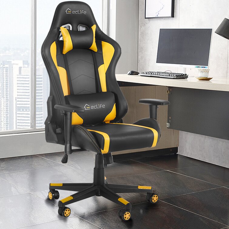 TiramisuBest Reclining Ergonomic Swiveling PC & Racing Game Chair